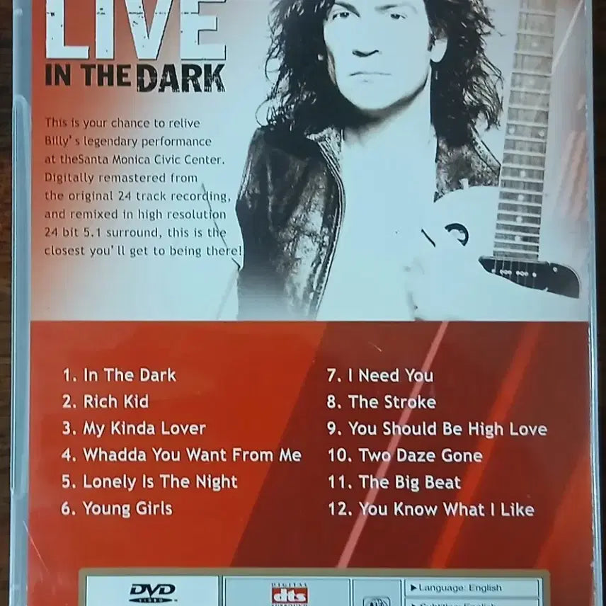 [BUNJANG] Billy Squier Live in the Dark DVD / DVD 빌리 스콰이어 LIVE IN THE DARK