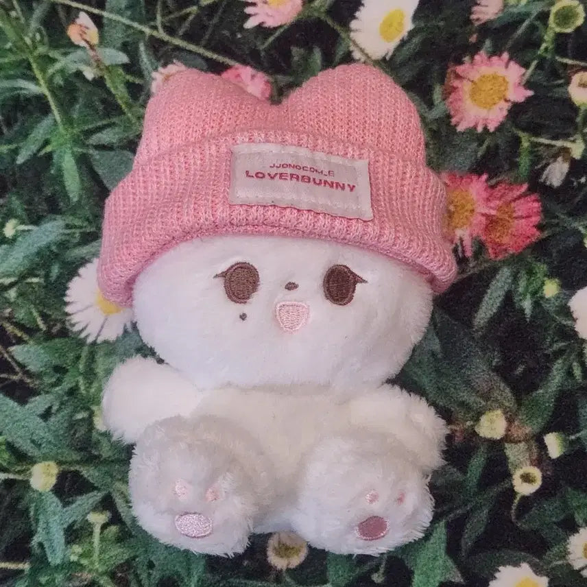 [BUNJANG] SEVENTEEN Jeonghan 10cm Plush Doll Jjongkkomi Bundle Set / 세븐틴 정한 10cm 인형 쫑코미 양도 (비니, 스티커 포함)
