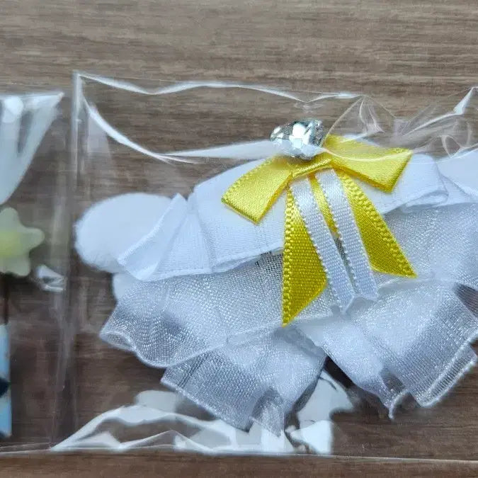 [BUNJANG] 5cm Idol Doll Clothing Angel Outfit + Star Candy Hairpin Set / 5cm 5깅 인형옷 천사옷 + 별사탕 머리핀
