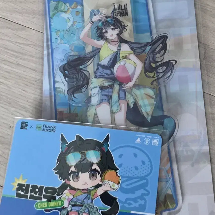 [BUNJANG] Frank Burger Arknights Chenyu Acrylic Stand + Photocard (Code Unused) / 프랭크버거 명일방주 진천우 아크릴 스탠드 + 포토카드 (코드 미사용)