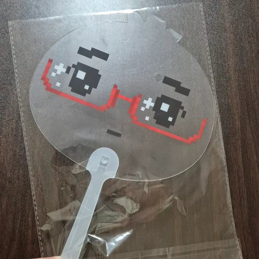 [BUNJANG] Angyeongmandu Pop-up Transparent Fan (Sealed) / 미개봉 안경만두 팝업 투명 부채