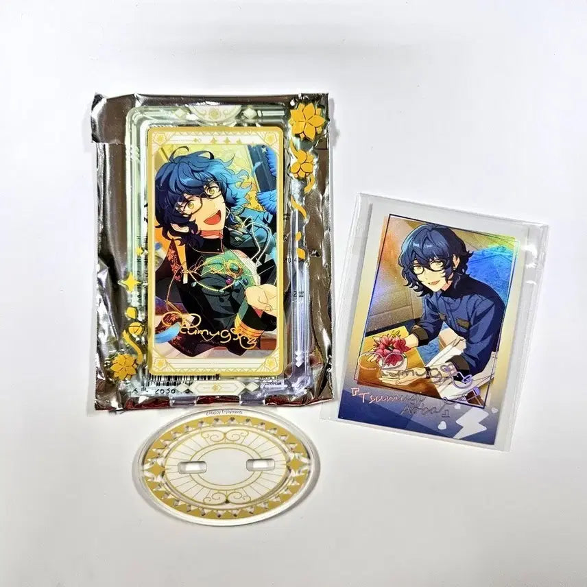 [BUNJANG] Ensemble Stars Tsumugi Rotating Acrylic Stand + Starlight Polaroid Card / 앙스타 중스타 츠무기 회전아크릴+별빛폴라