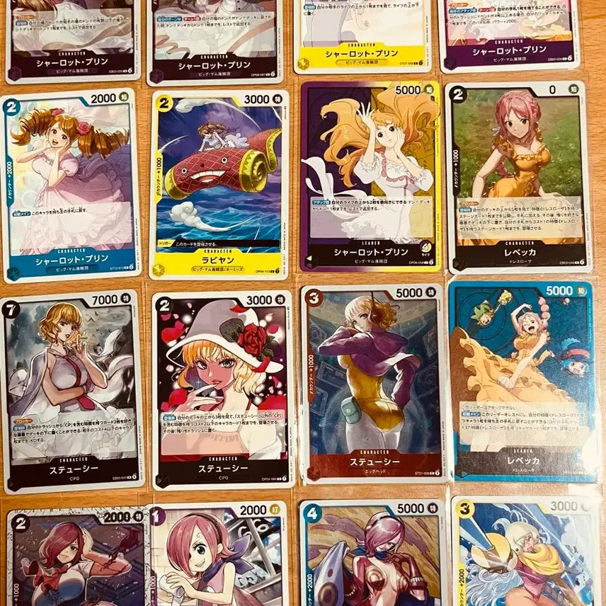 [BUNJANG] One Piece Character Card Bundle Set (Pudding, Rebecca, Stussy) / (원피스카드)일판 원피스 여캐 푸딩 R 등 일괄 판매