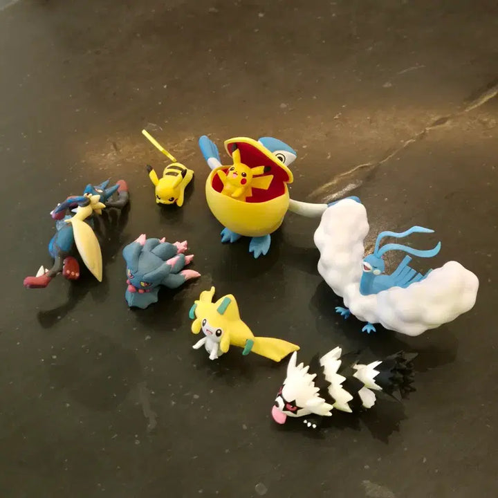 [BUNJANG] Pokemon Figure Re-Ment 6 Types Set with Diorama / 포켓몬 피규어 리멘트 6종 세트