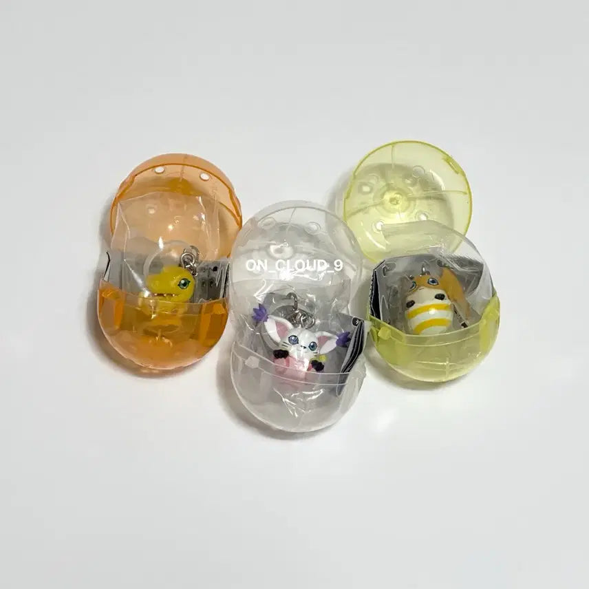 [BUNJANG] Bandai Digimon Mejirushi Gacha Agumon, Gatomon, Patamon Bundle Set / (일괄) 단종템 디지몬 메지루시 가챠 아구몬 가트몬 파닥몬