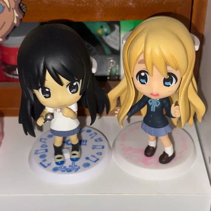 [BUNJANG] K-On! Chibi Kyun Chara Figures Mio Tsumugi 2 Types Bundle Set / 케이온 치비큥 피규어 미오 츠무기 2종 일괄