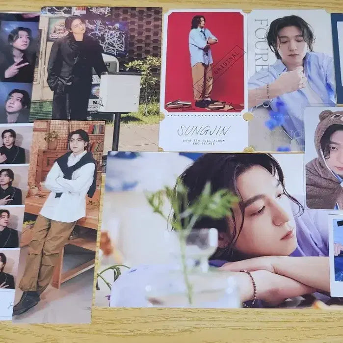 [BUNJANG] DAY6 Sungjin Bundle Set: Trading Cards, 4-Cut Photos, etc. / 일괄) 데이식스 네컷,포카 등 성진