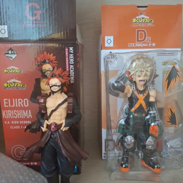 [BUNJANG] My Hero Academia Bakugo Katsuki D Prize &amp; Kirishima Eijiro G Prize Figure Bundle Set / 택포7) 나히아 바쿠고 카츠키 D상 키리시마 에이지로G상 일괄