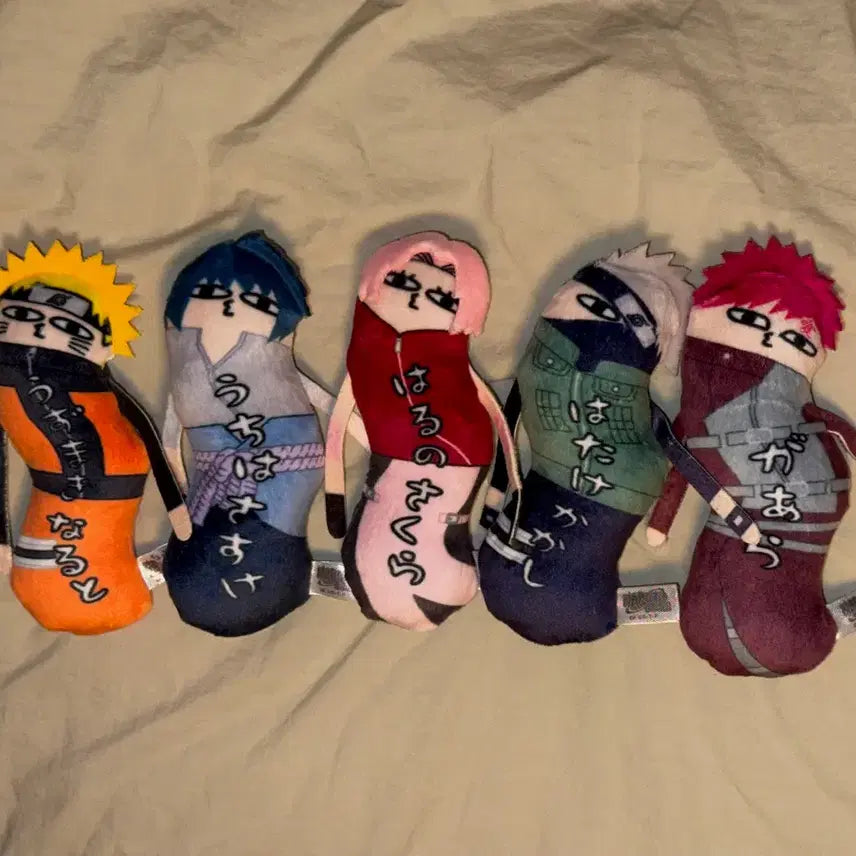 [BUNJANG] Naruto Twisted Associates Plush Keychains (5 Set) / [개별가능] 나루토 뒤틀린녀석들 인형 키링/ 나루토 사스케 사쿠라 카카시 가아라 시카마루