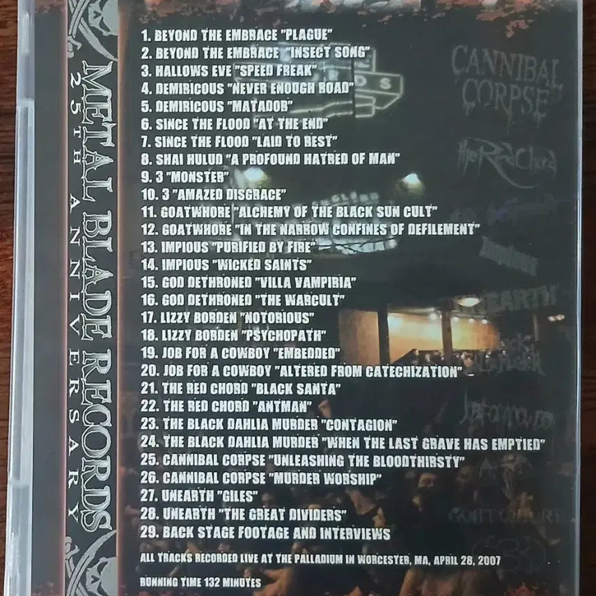 [BUNJANG] Metal Blade Records 25th Anniversary Live Performance DVD / DVD 메탈블레이드 레코드 25주년 기념 라이브 공연
