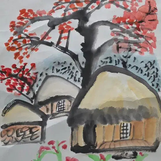 [BUNJANG] Cheonggye Yang Taeseok &amp; Jeon Myeongok Collaboration Scroll Painting / 청계 양태석 과 전명옥 합작 족자