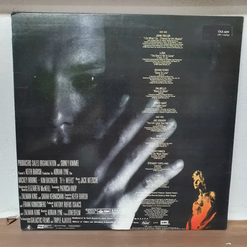 [BUNJANG] Nine 1/2 Weeks Original Soundtrack LP 1986 / 영화 나인하프위크 오리지널 사운드트랙 LP 1986