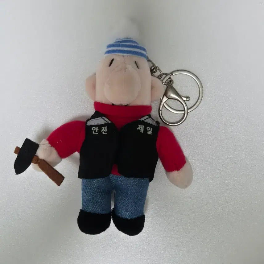 [BUNJANG] Pat &amp; Mat Construction Safety Keychain / 패트와매트 안전제일 키링 공사