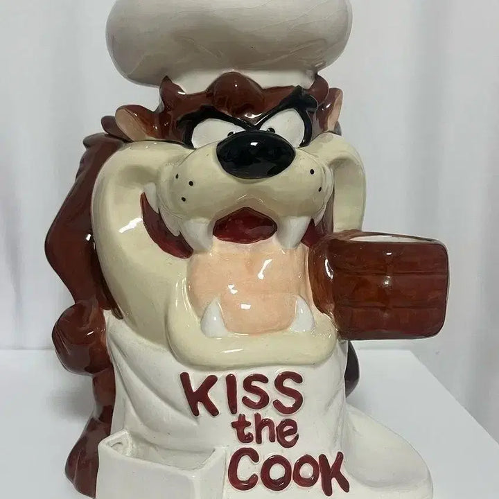 [BUNJANG] Tazmanian Devil Chef Cookie Jar / 타즈마니안 데빌 키친 주방장 쿠키자