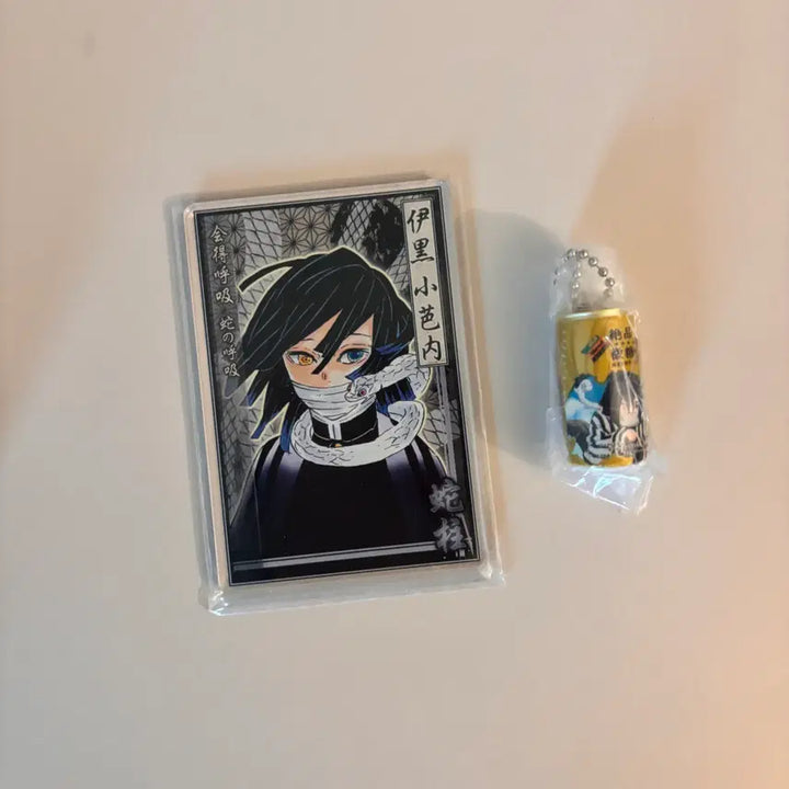 [BUNJANG] Demon Slayer Iguro Obanai Acrylic Card &amp; Canned Coffee Gacha Bundle Set / [일괄] 귀멸의칼날 이구로 스테이터스 아크릴 카드 + 캔커피 가챠
