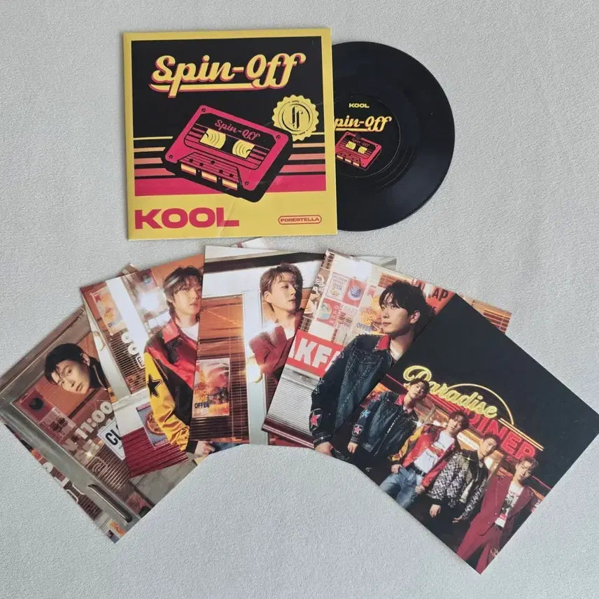 [BUNJANG] Forestella Spin-off KOOL LP Coaster &amp; 5 Mini Poster Cards / 포레스텔라 스핀오프 KOOL lp티코스터와 미니 포스터 카드5장