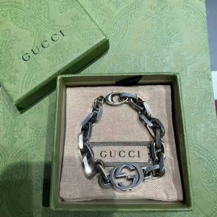 [BUNJANG] Gucci Interlocking G Chain Bracelet Silver 19 / 구찌 인터로킹 G 체인 팔찌 실버  19