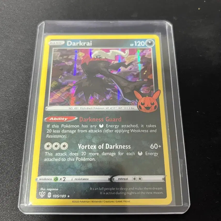 [BUNJANG] 2022 North America Halloween Darkrai Holo Rare (105/189) - Near Mint / (북미 할로윈) 2022 다크라이(105/189) 상태 A급!