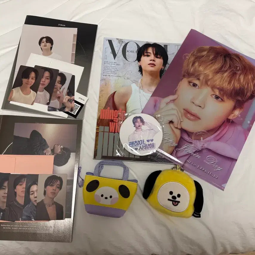 [BUNJANG] BTS Jimin FACE Album, Vogue Magazine, Photocard, and Coaster Bundle Set / BTS 지민 face 앨범+보그잡지 등