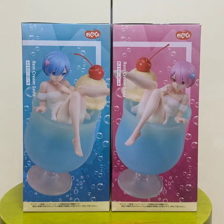 [BUNJANG] Re:Zero Elcococream Soda Rem Ram Figure Set (Sealed) / (미개봉) 리제로 엘코코 크림소다 렘 람 피규어 세트