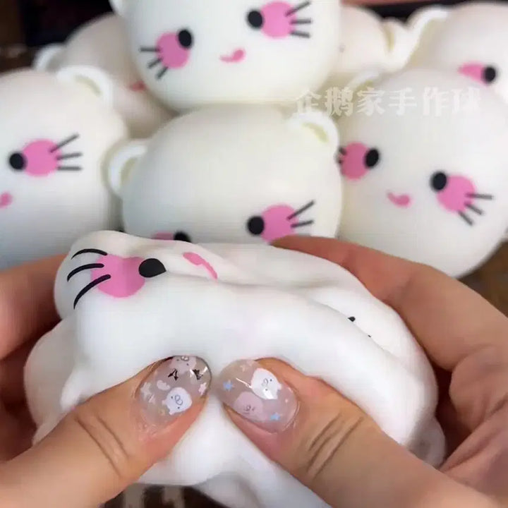[BUNJANG] Handmade White Cat "Crunchy Slangi" Squishy / (당일발송) 하얀 고양이 크런치 슬랑이 수제 말랑이 묵쫀 얼빡냥이