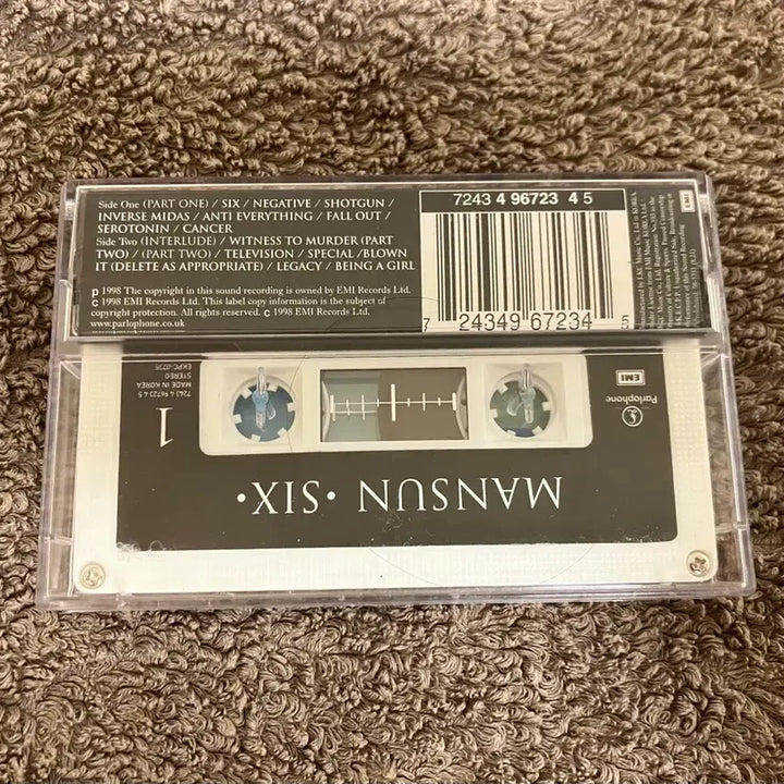 [BUNJANG] Mansun Six 90s 2nd Album Korean License First Press Cassette Tape / 90년대 맨선 Mansun 2집 Six 국내 라이센스 초판 카세트테이프