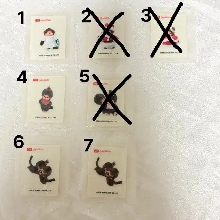 [BUNJANG] Monchhichi Ttibusil Stickers / 몬치치 띠부씰
