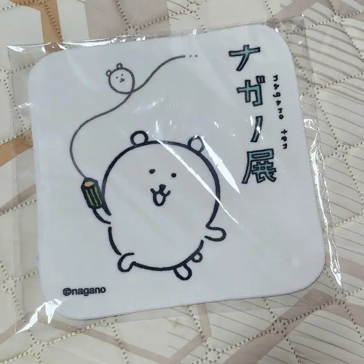 [BUNJANG] Nongdamgom Damgom Nagano Market Handkerchief / 농담곰 담곰이 나가노마켓 손수건 타월+핀뱃지