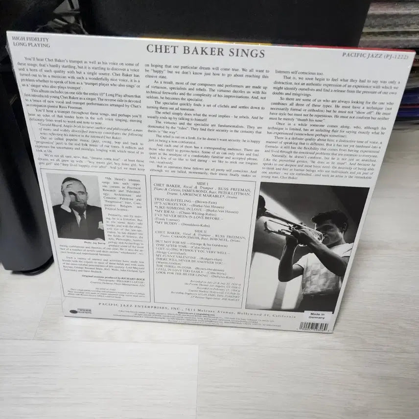 [BUNJANG] Chet Baker Chet Baker Sings LP Vinyl Record / Chet Baker Sings LP 바이닐 레코드