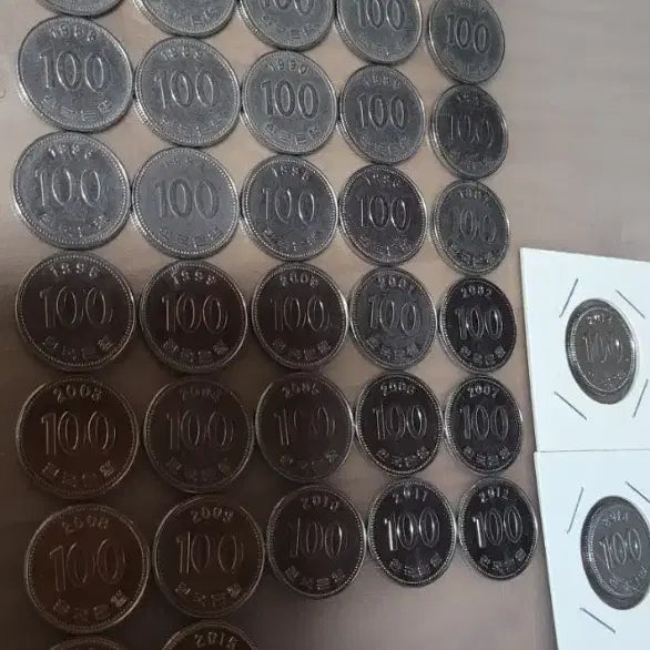 [BUNJANG] 100 Won and 500 Won Coin Set (1971-2019) / 동전사용제 100원 500원 줄세우기