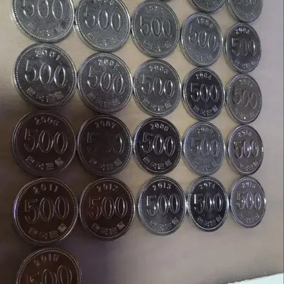 [BUNJANG] 100 Won and 500 Won Coin Set (1971-2019) / 동전사용제 100원 500원 줄세우기