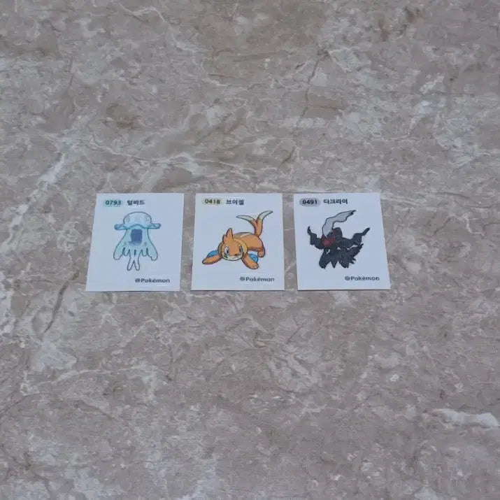 [BUNJANG] Pokemon Buizel, Tungbid, Darkrai Stick Seal Set / 포켓몬스터 브이젤 텅비드 다크라이 띠부씰