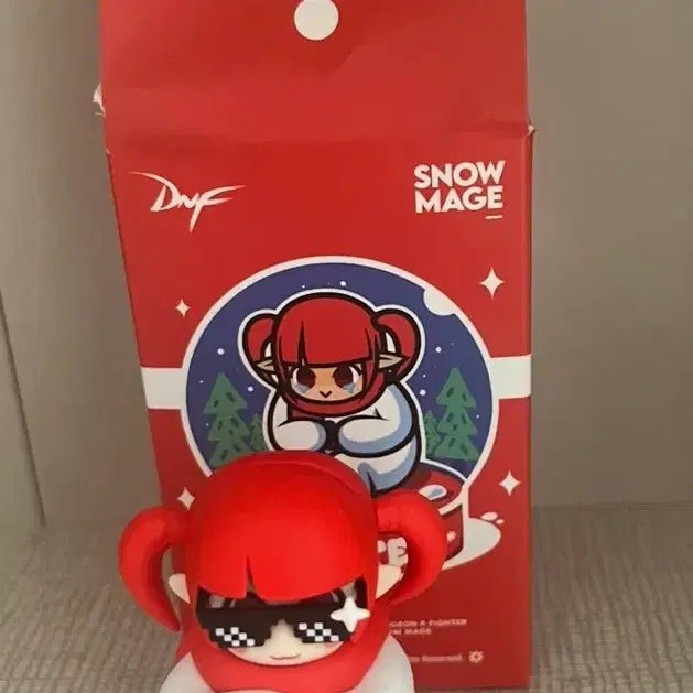 [BUNJANG] Dungeon Fighter Online Snow Mage Figure &amp; Desk Mat Bundle / 던파 스노우메이지 피규어 장패드 일괄정리