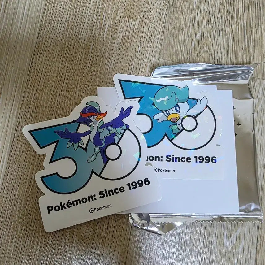 [BUNJANG] Pokemon 30th Anniversary Sticker Bundle (Quacko, Wawale) - Sealed / 포켓몬 30주년 스티커 꾸왁스 웨이니발 일괄