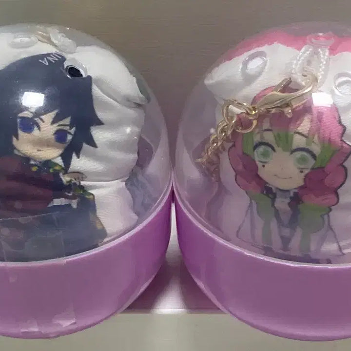 [BUNJANG] Demon Slayer Cushion Keychain Set - Giyu &amp; Mitsuri / 귀멸의칼날 쿠션 키링 기유 미츠리 일괄