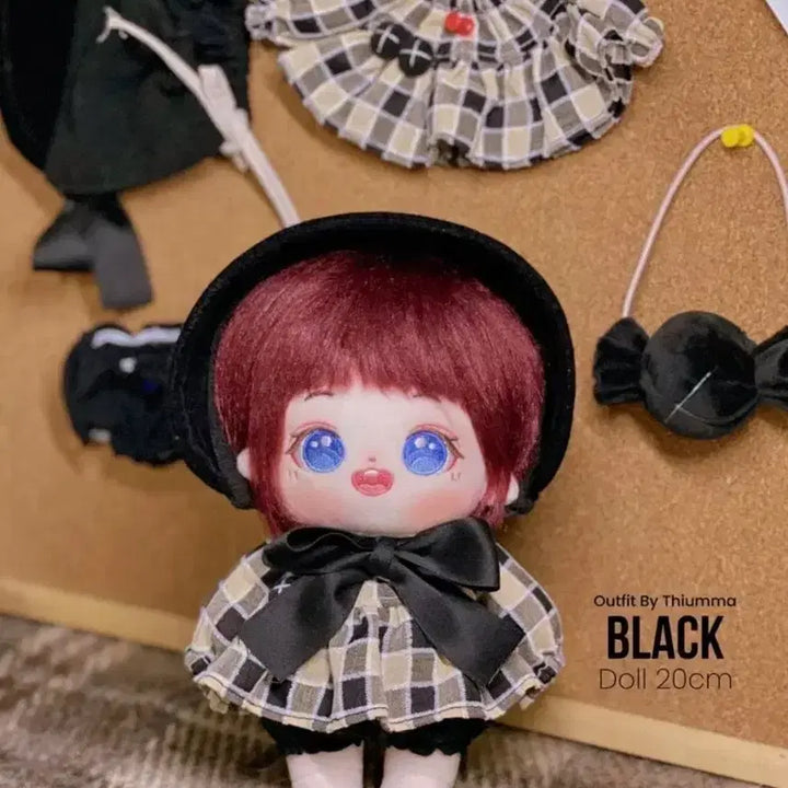 [BUNJANG] 20cm Doll Clothes Tiumma Black / 20cm 인형옷 티움마 블랙