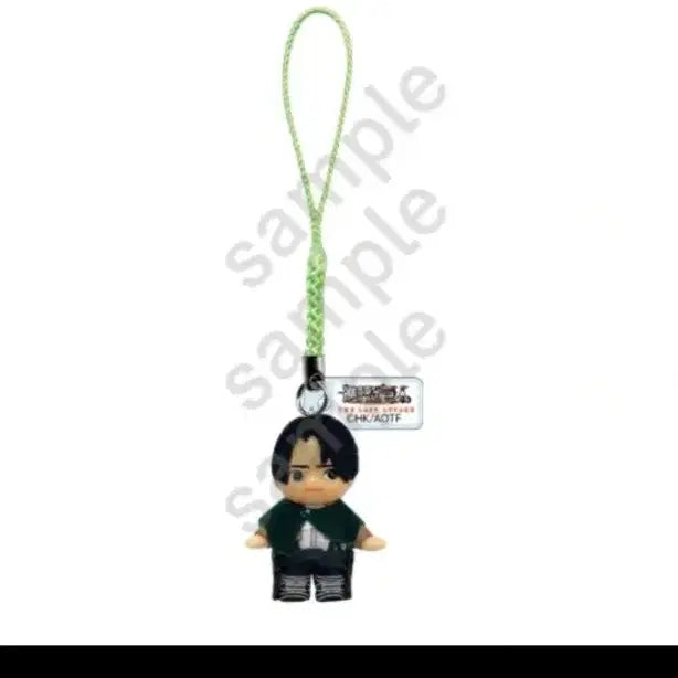[BUNJANG] Attack on Titan Levi Q-pit Strap Keychain (Sealed) / [미개봉] 진격의 거인 리바이 큐피스트랩 키링 정품