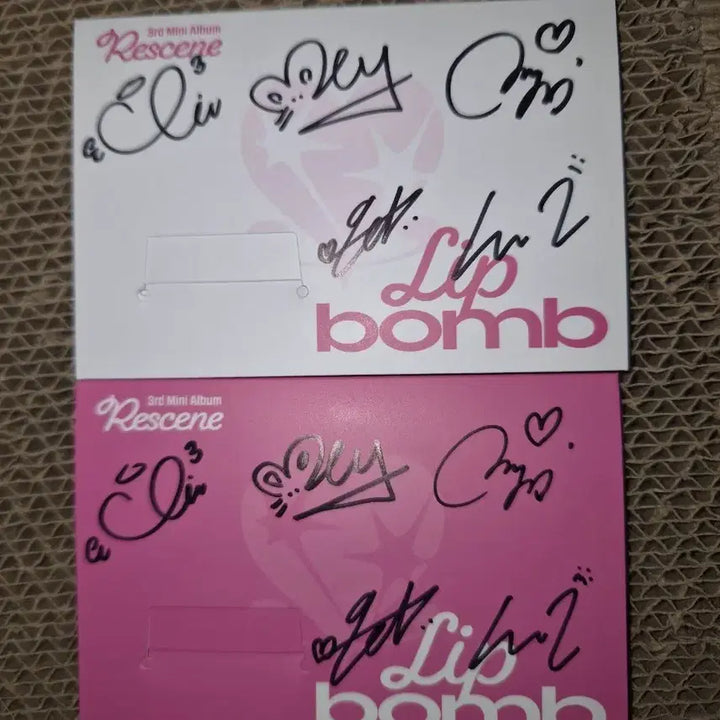 [BUNJANG] Ressine Lip Bomb Signed QR Album Set Photocard / 리센느 lip bomb 립밤 친필 싸인 QR 앨범 세트 포카