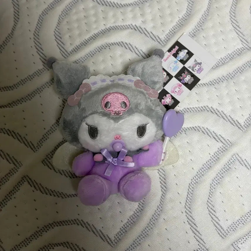 [BUNJANG] Sanrio Baby Angel Kuromi Mascot Plush / 산리오 베이비 엔젤 쿠로미 마스코트 인형