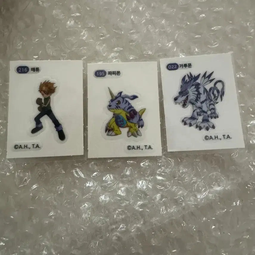 [BUNJANG] Digimon Stickers 3 Types (Gargomon, Patamon, Matt) / 디지몬 스티커 3종 (가루몬, 파피몬, 매튜)