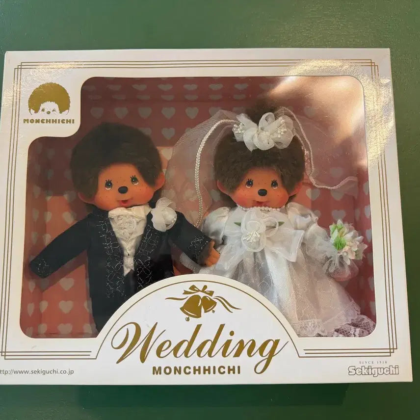 [BUNJANG] Monchhichi Wedding Couple Doll / 몬치치 웨딩
