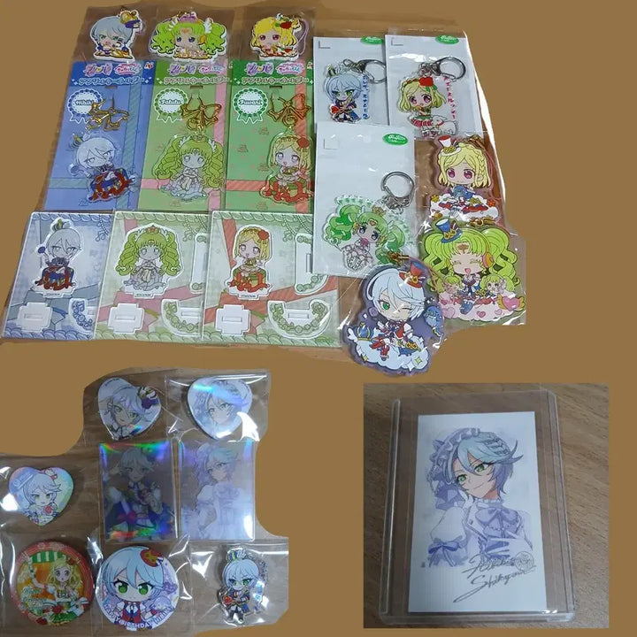 [BUNJANG] Pripara Genius Team Acrylic Standee &amp; Charms Set / 프리파라 아크릴 히비키 파루루 후와리 트리콜로르 캬라핀 천재팀