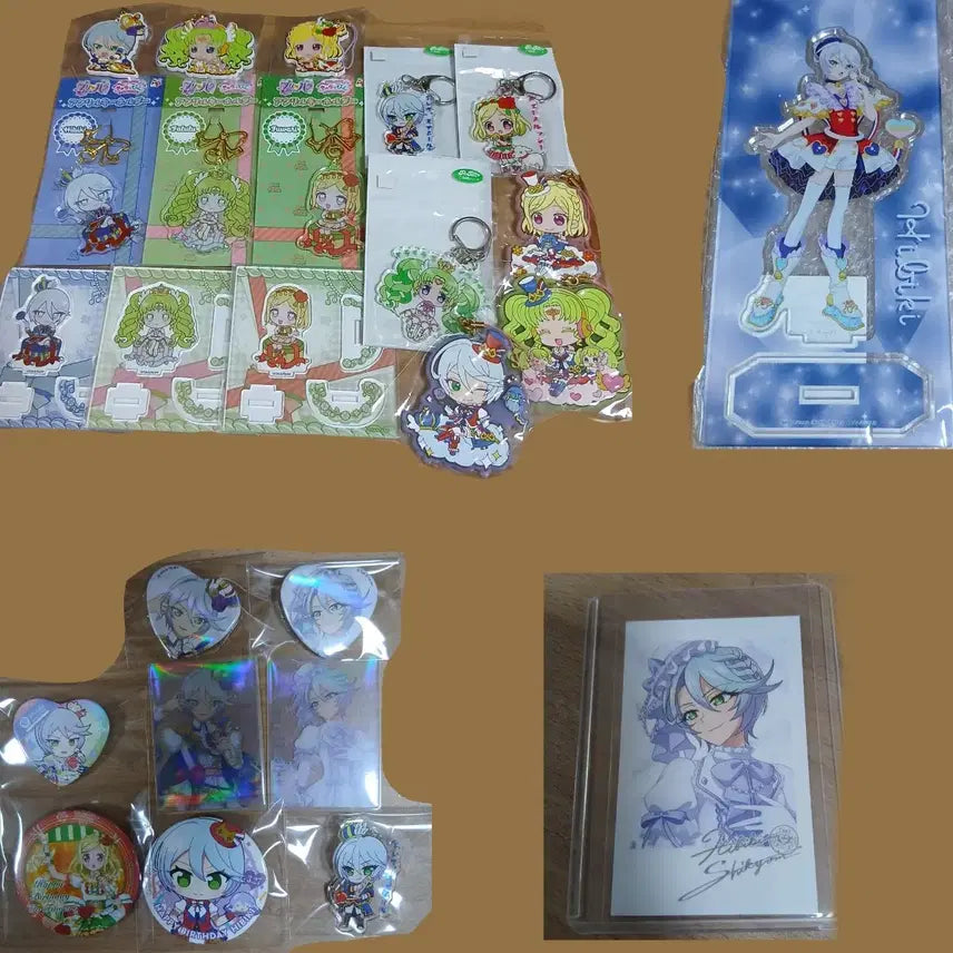 [BUNJANG] Pripara Genius Team Acrylic Standee &amp; Charms Set / 프리파라 아크릴 히비키 파루루 후와리 트리콜로르 캬라핀 천재팀