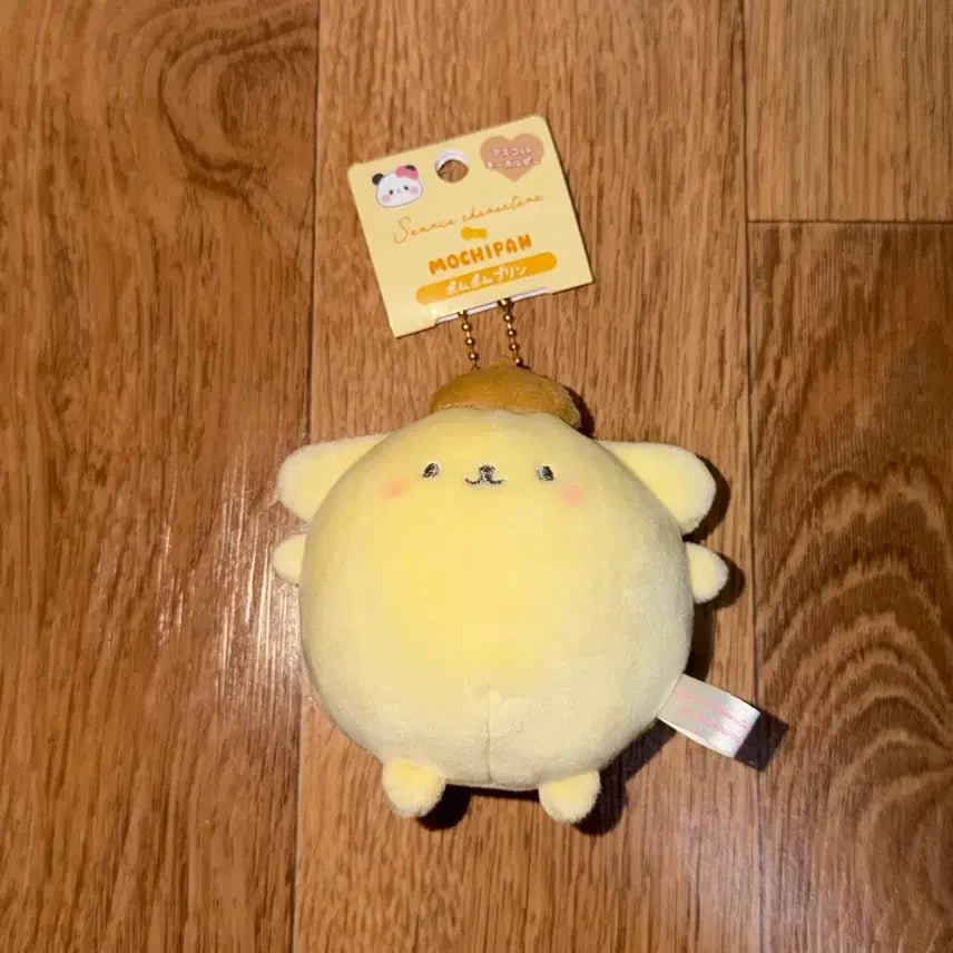[BUNJANG] Sanrio Pompompurin x Mochi Panda Mini Plush Charm / 산리오 폼폼푸린 모찌판다 키링 인형