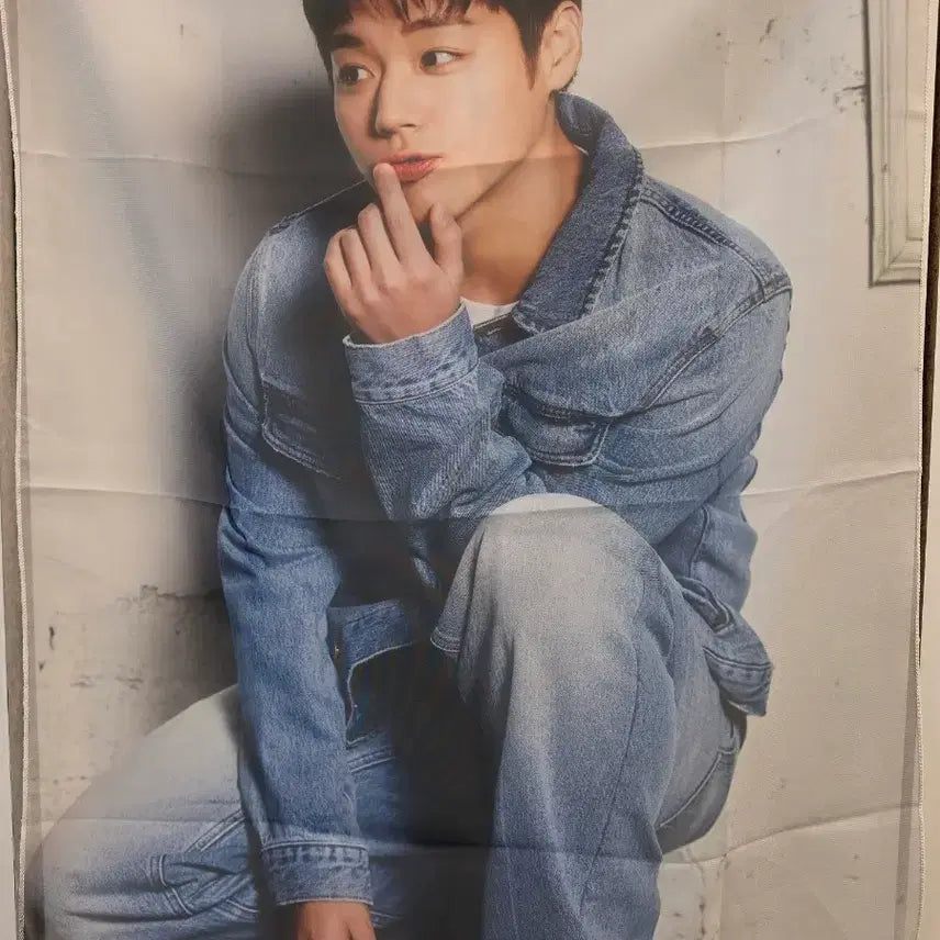 [BUNJANG] Park Ji Hoon 90s Denim Series Fabric Poster (Sealed) / 박지훈 포스터 기영이 숯불치킨 (미개봉)