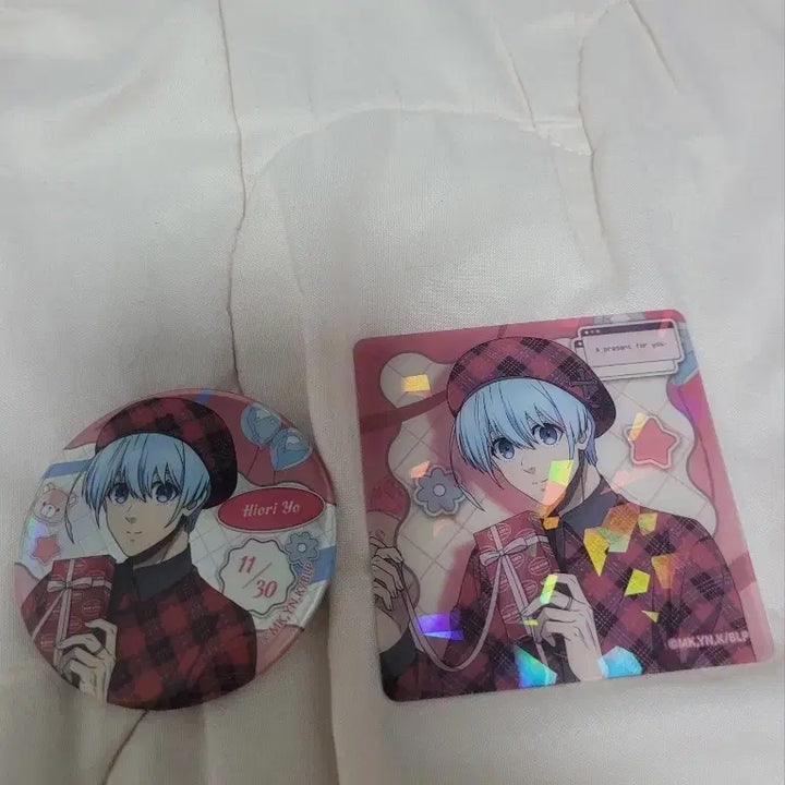 [BUNJANG] Blue Lock Hiori Paper Can Badge &amp; Hologram Photocard Set / 블루록 히오리 지류 캔뱃지 양도합니다