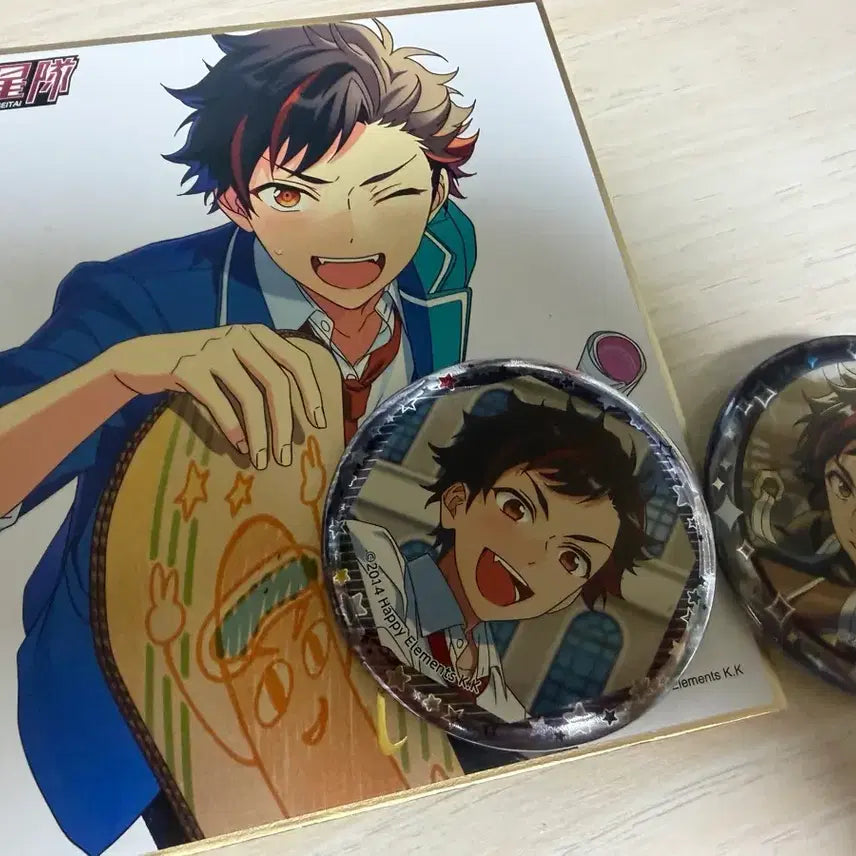 [BUNJANG] Ensemble Stars Tetsora Bundle Set Can Badge &amp; Shikishi / 앙스타 테토라 캔뱃지/색지 일괄