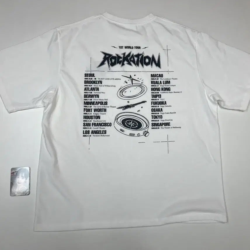 [BUNJANG] VICTON Location T-Shirt + Seungsik POB Photocard Set / qwer 굿즈 락케이션 티셔츠 + 미공포 포카 한세트