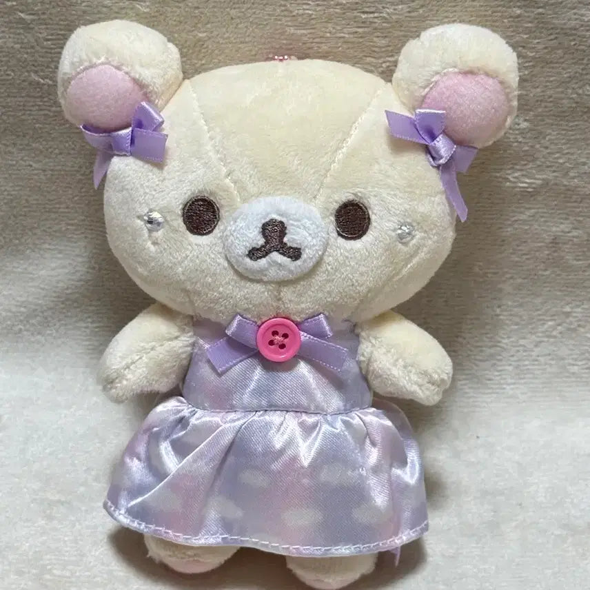 [BUNJANG] Rilakkuma Cotton Candy Series Korilakkuma Mascot Keychain / 리락쿠마 솜사탕 시리즈 코리락쿠마 마스코트 키링