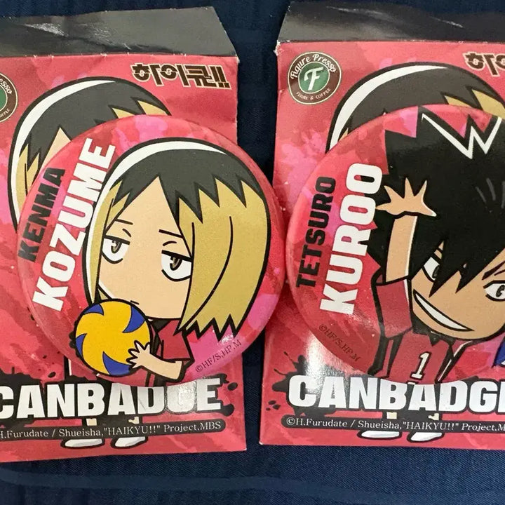 [BUNJANG] Haikyuu!! Kozume Kenma &amp; Kuroo Tetsuro Can Badge Set / 하이큐 켄마 쿠로오 뱃지